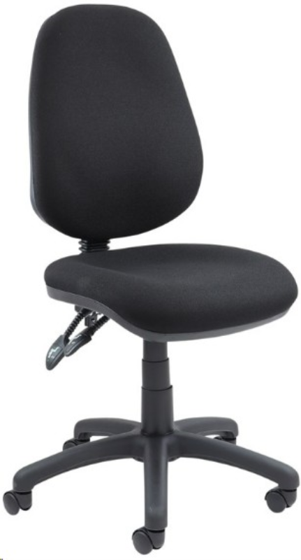 Vantage 100 2 lever PCB operators chair with no arms - black