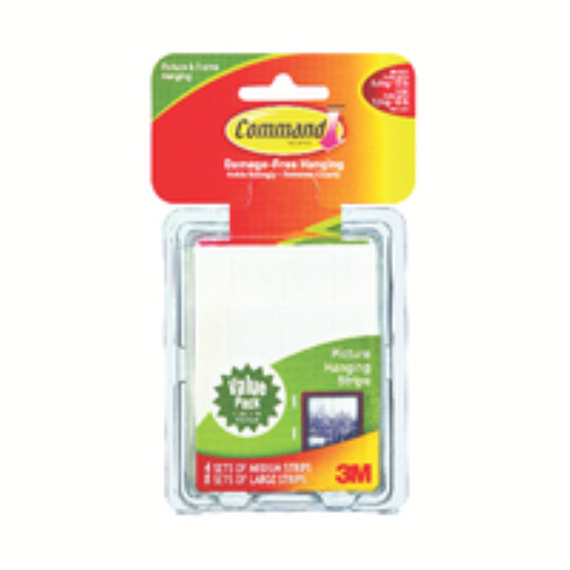 3M Command Pairs of Picture Hanging Strips Value Pack (Pack of 12) 17209