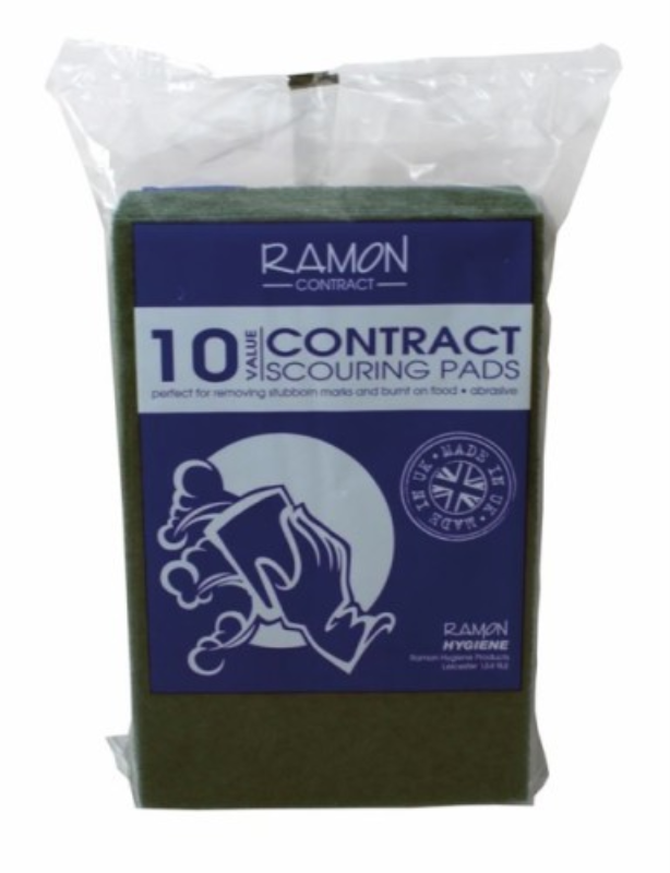 Green Scouring Pads 1x10