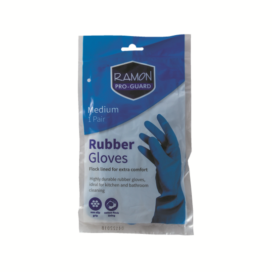 Colour Coded Rubber Gloves Blue Medium