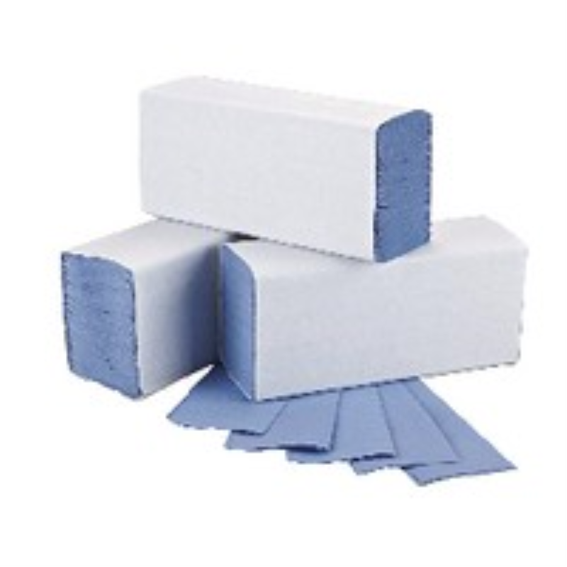 Z-Fold Hand Towel Blue 1 Ply Recycled 240mm x 220mm x  -   Pk 250 x 12