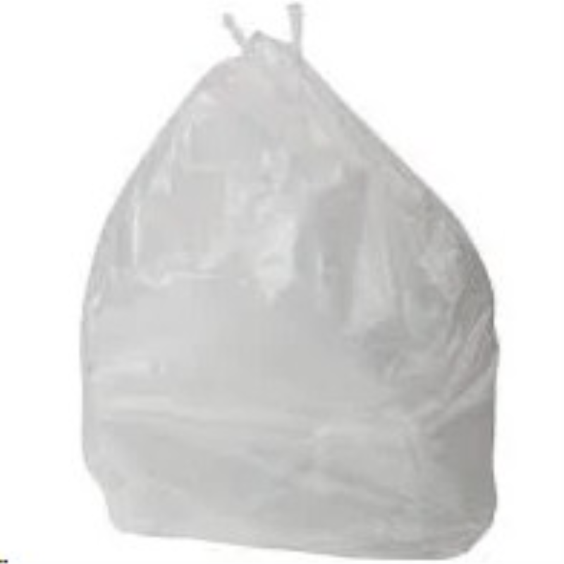 40L White Swing Bin Liner 1000pcs/carton (10 poly-packs x 100 pcs) 325x575x750mm 4 micron