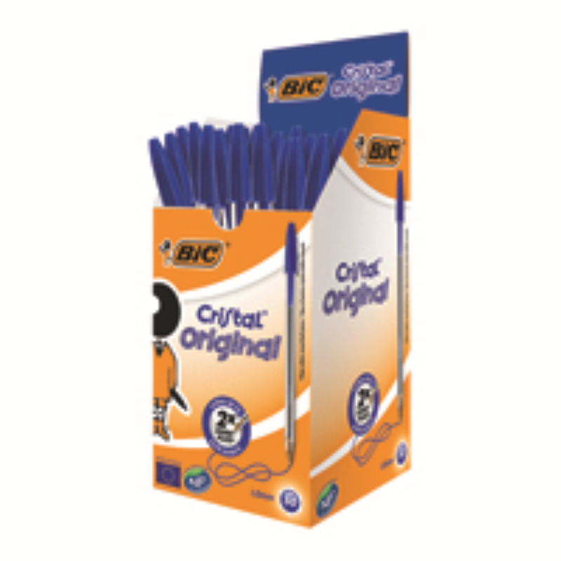 Bic Cristal Ballpoint Pen Medium Blue Pack of 50