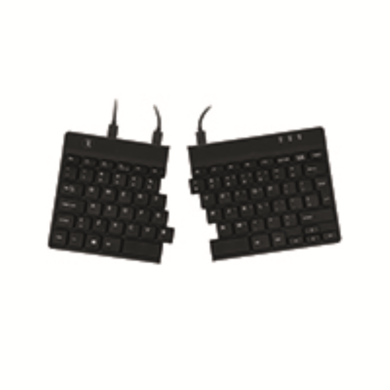 R-GO Split Ergonomic Wired Keyboard Black RGOSP-UKWIBL