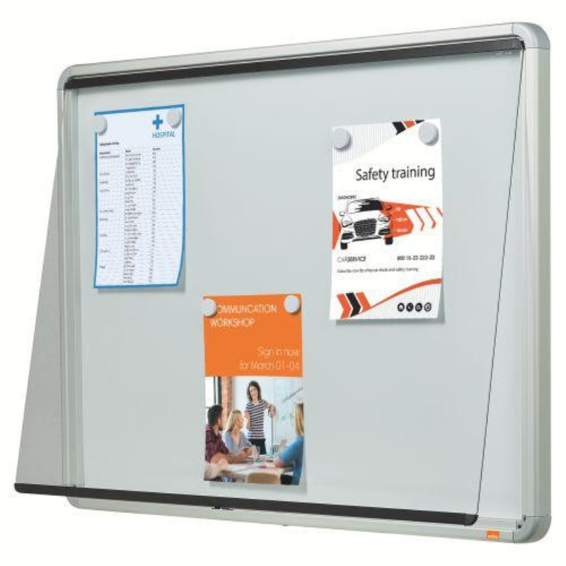Nobo Premium Plus Outdoor Magnetic Lockable Notice Board 923x969x43mm 12xA4 1902581