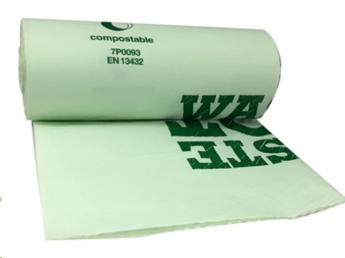 10L Clear Opaque Green Compostable Food Waste Liner 1 x 26pcs (240)x450x450mm