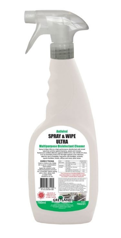 Spray & Wipe Ultra Anti-Viral Multi Purpose Disinfectant 750ml