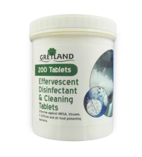 Effervescent Chlorine Cleaning & Disinfectant Tablets Pk200
