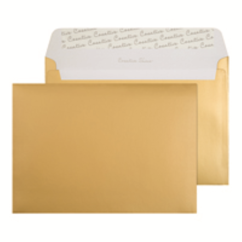 C5 Wallet Envelope Peel and Seal 130gsm Metallic Gold (Pack of 250) 313