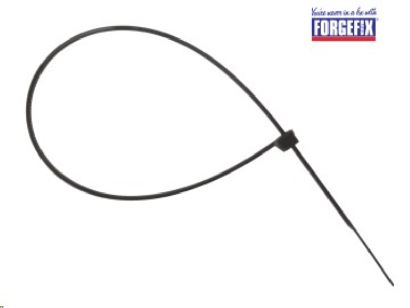ForgeFix Cable Tie Black 7.6 x 380mm (Bag 100)