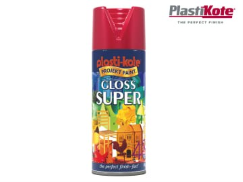 PlastiKote Gloss Super Spray Bright Red 400ml