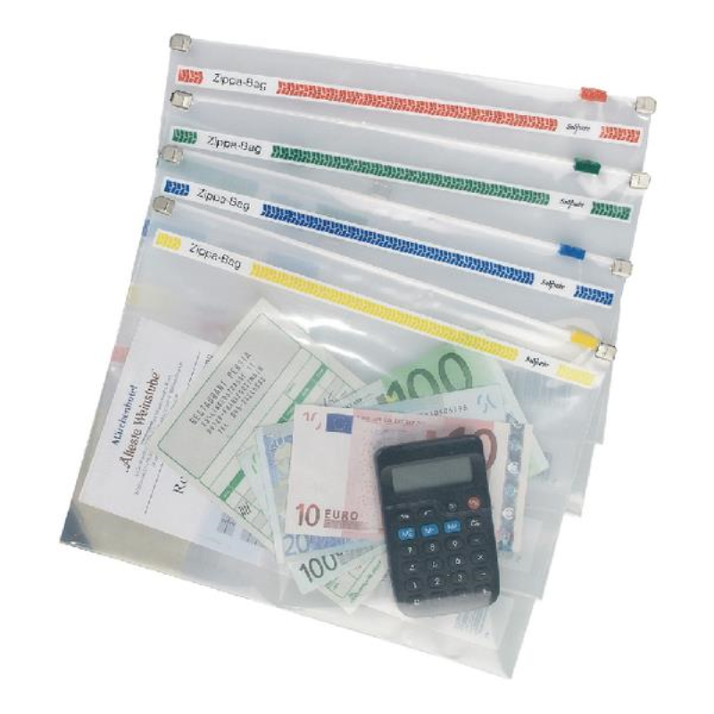 Snopake Zippa-Bag 250x180mm A5 + Assorted (Pack of 25) 11448