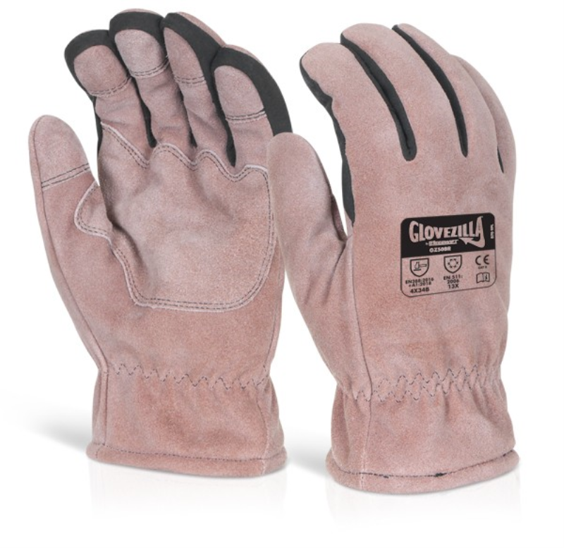 Beeswift Glovezilla Thermal Leather Gloves 1Pr Brown XL GZ50BRXL