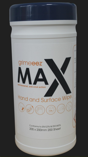 Allied AC Tub (2L), Grime-eez Max 23gsm white quattro 200mm x 200mm Tub 200