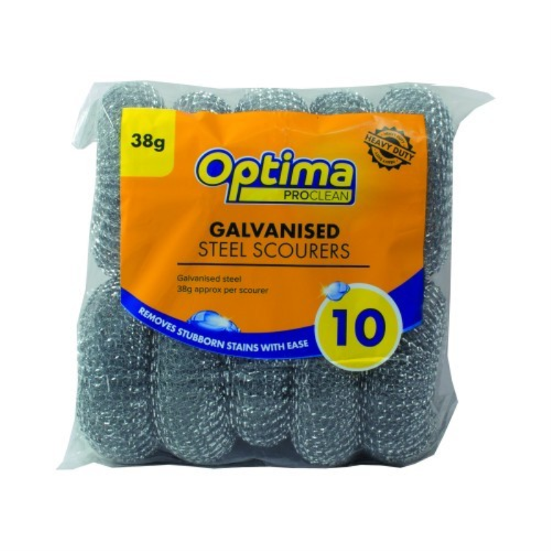 Heavy Duty Galvanized Steel Scourer 40gm  pack 10