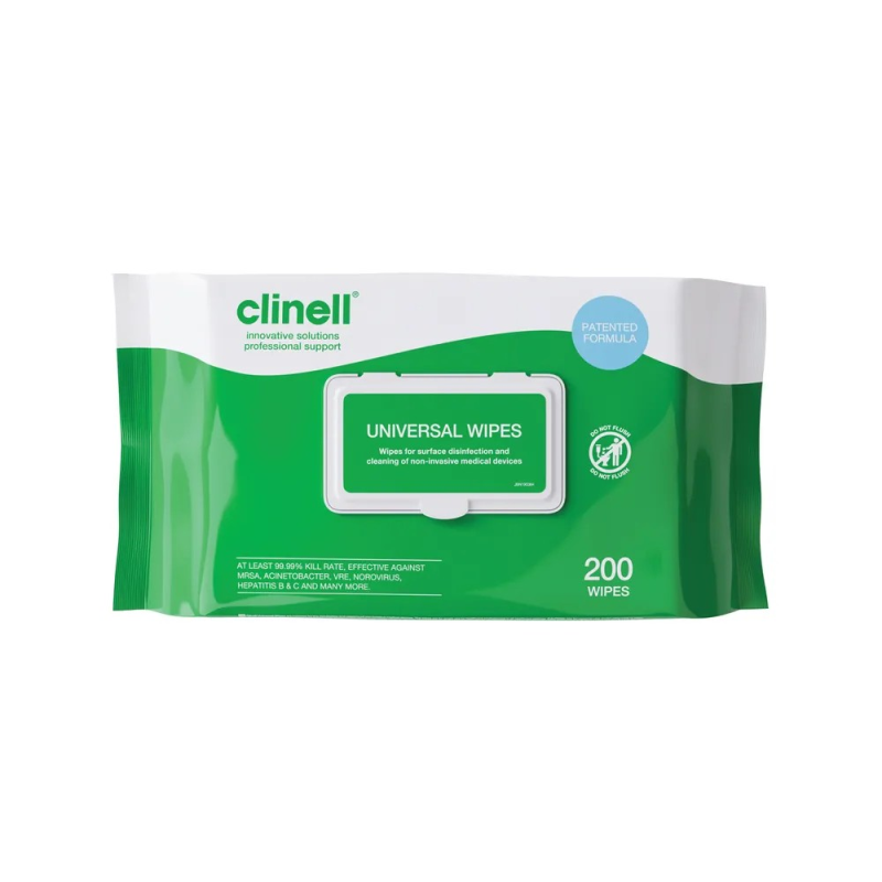 Clinell Large Universal Disinfectant Wipes Pack 1x200
