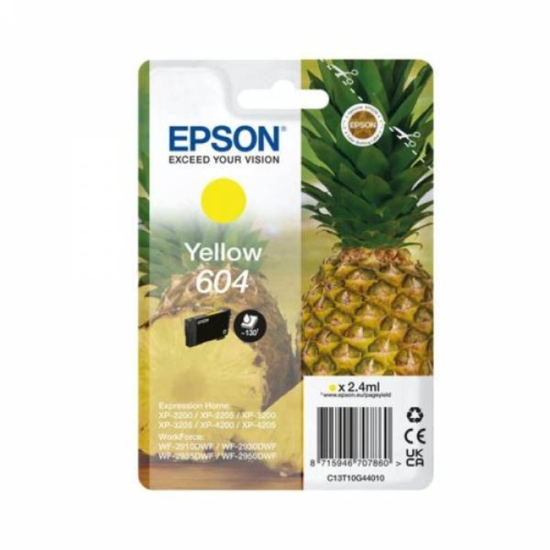 Epson 604 Pineapple Ink Cartridge Yellow C13T10G44010