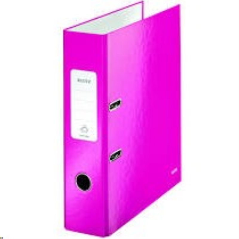 Leitz Wow 180 Lever Arch File 80mm A4 Pink (Pack of 10) 10050023