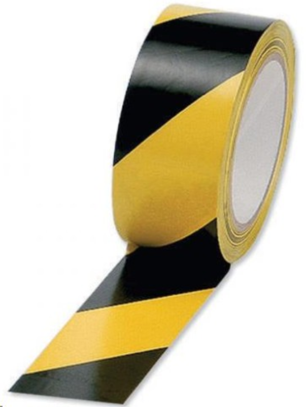 Vinyl Tape Hazard Yellow/Black 50mmx33m (Pack of 6) PVC-50-33-HAZYB