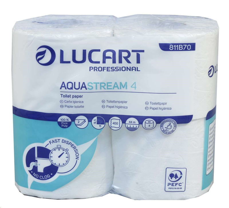 Aquastream Luxury 2ply Quick Dissolve Toilet Roll  56x400sheets