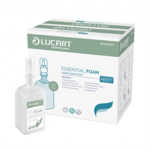 Lucart Essential Fragrance Free  Foam Soap 6x1Litre (For use with S1000 Dispenser)