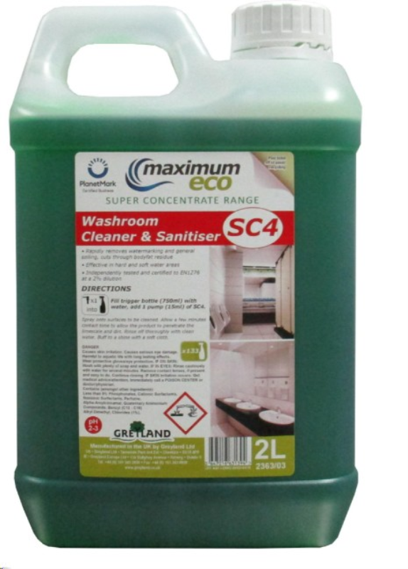 SC4 Super Concentrate Washroom Cleaner & Sanitiser 2 Litre