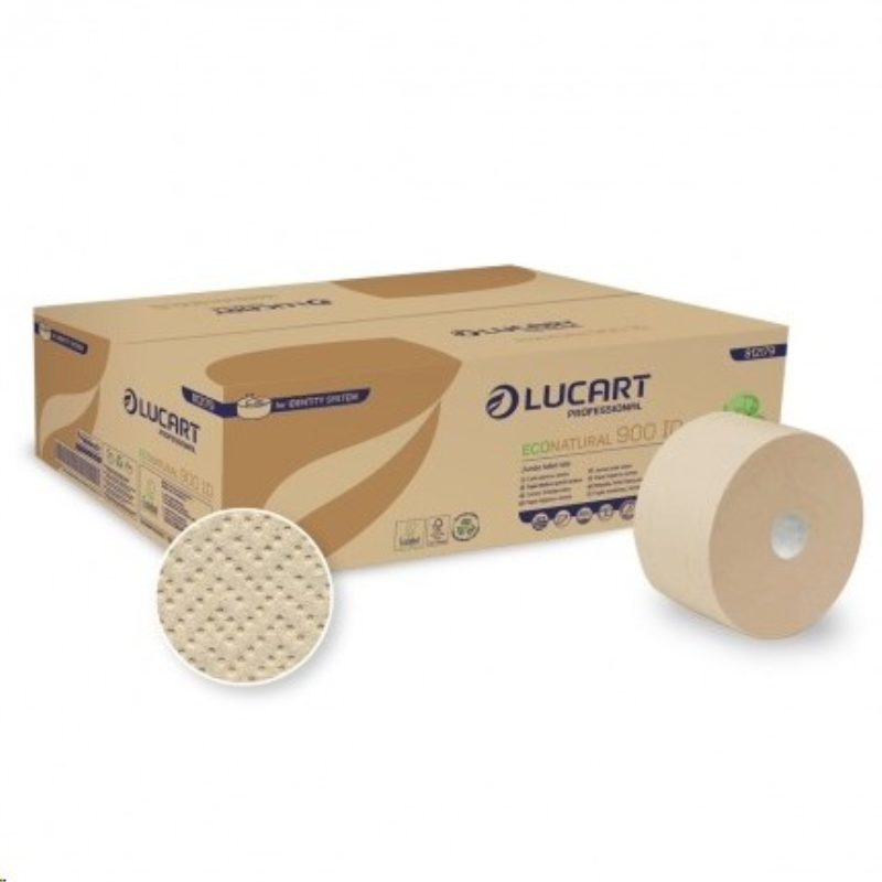 Identity EcoNatural 900 ID Toilet Roll 2ply Natural 12x900sheets (cardboard core)