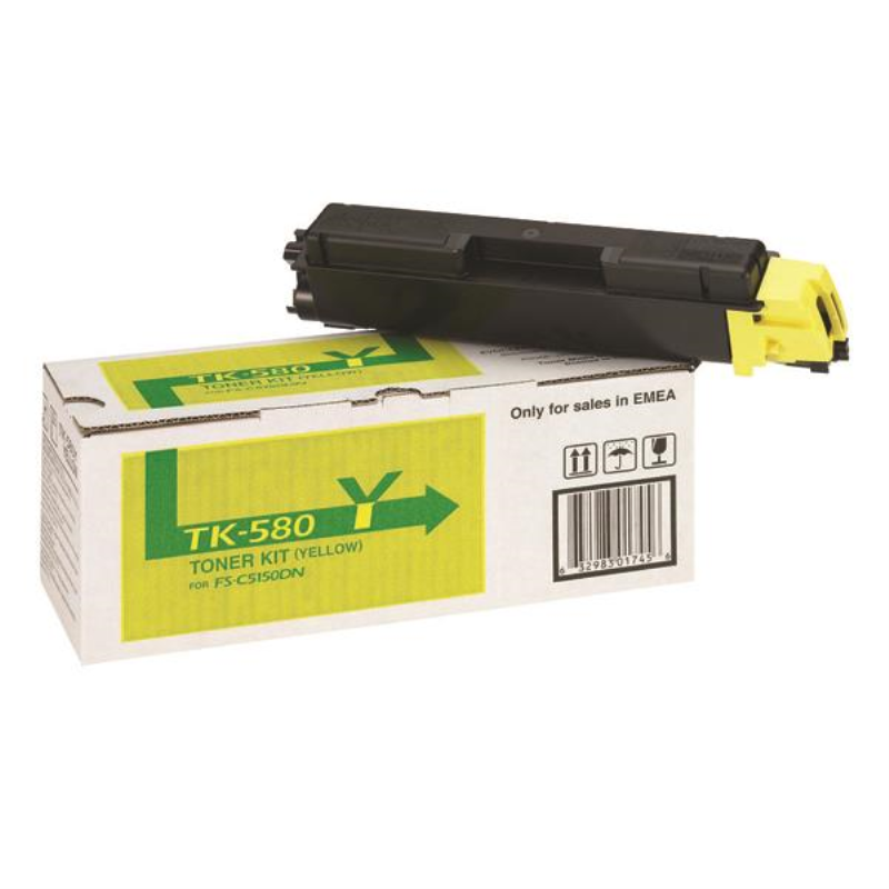 Kyocera TK-580Y Toner Cartridge Yellow 1T02KTANL0