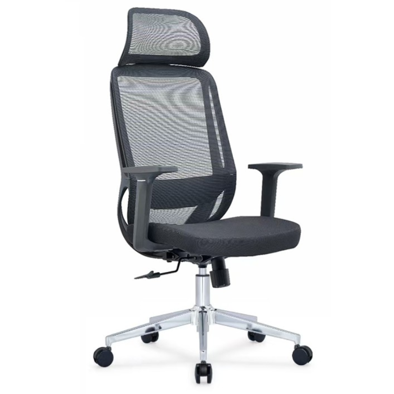 Hoylake High Back Executive Mesh Task Chair with 3D Adjustable Arms - Black