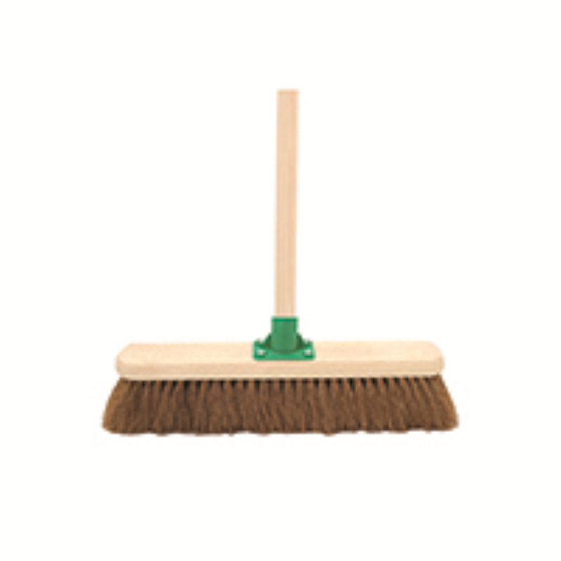 Broom Soft Coco 450mm (18in) + Handle & Stay