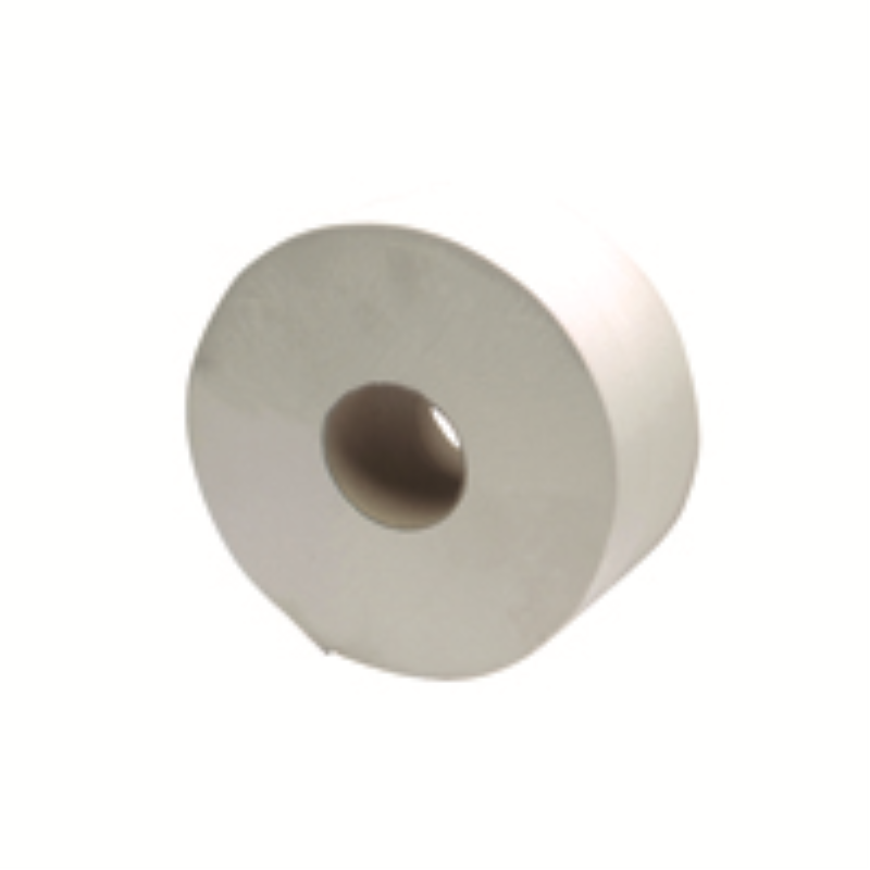 Maxi Jumbo Toilet Roll  White 2 Ply Recycled 6x400Metre 60mm core