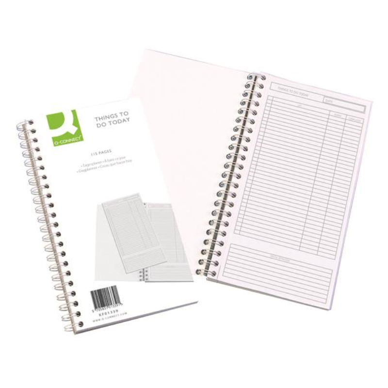 Q-Connect Wirebound Things to Do Today Book 150x280mm KF01339