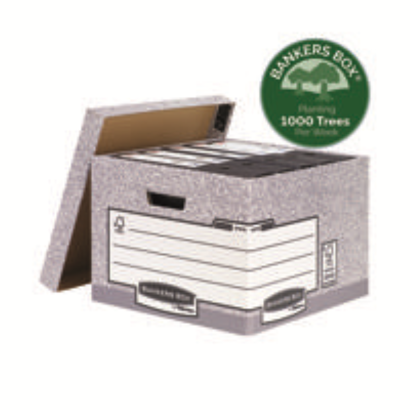 Bankers Box Storage Box Large Grey (Pack of 10) 01810-FFLP