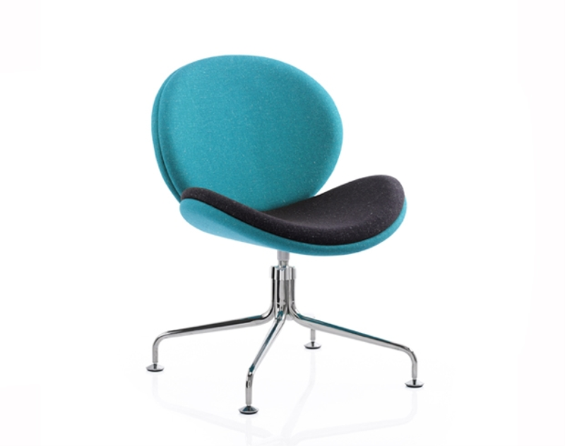 Giggle Chair Bucket Seat 4 Legged Chrome Base Algebra AK005/Positive AK019