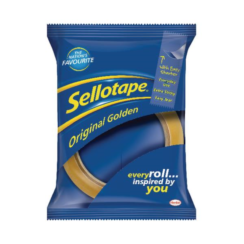 Sellotape Original Golden Tape 24mmx66m (Pack of 6) 1443306